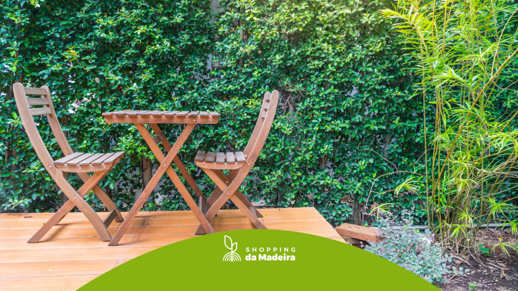 Decoração de jardim de madiera